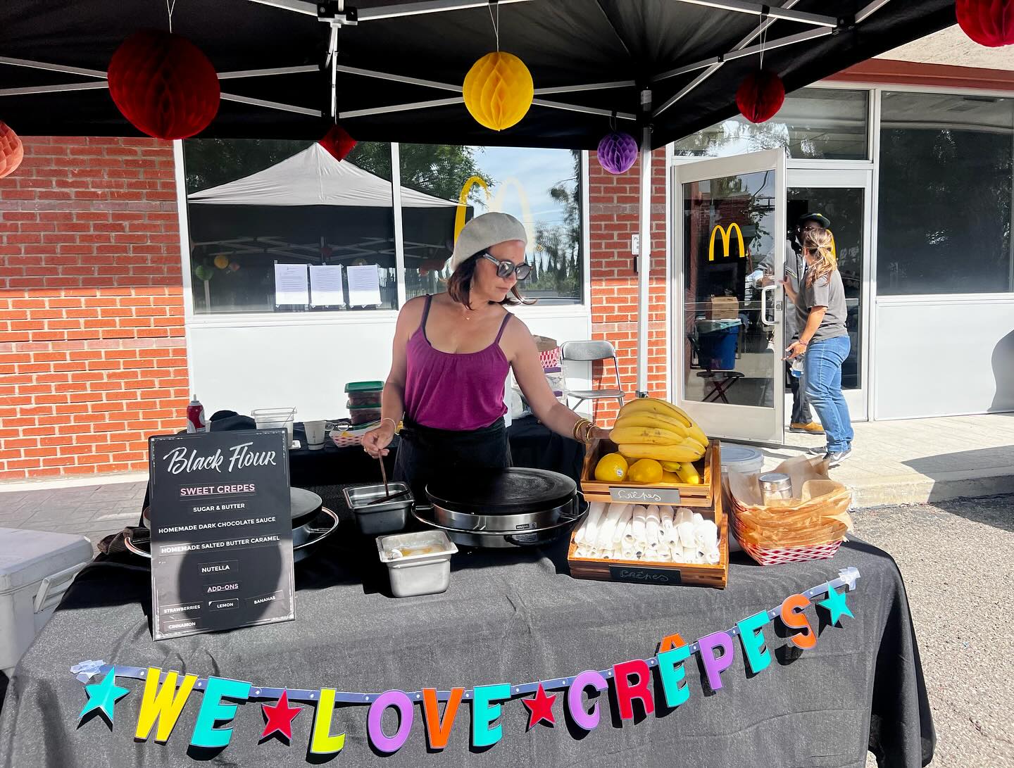 Staff working with clients